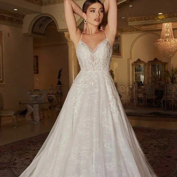 Cinderella Dresses | Cinderella Divine A Line Lace Wedding Bridal Gown | Color: White | Size: 18 | Metaldexter's Closet Cinderella Dresses | Cinderella Divine A Line Lace Wedding Bridal Gown | Color: White | Size: 18 | Metaldexter's Closet